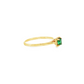 Princess Cut Emerald Halo Ring in 14K Yellow Gold