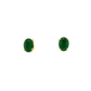1.60ctw Oval Emerald Stud Earrings in 14K Yellow Gold