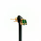 1.60ctw Oval Emerald Stud Earrings in 14K Yellow Gold