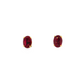 2 ctw Oval Ruby Stud Earrings in 14K Yellow Gold