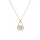 Oval Lab-Grown Diamond Solitaire Pendant Necklace in 10K Yellow Gold