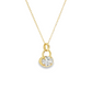 Oval Lab-Grown Diamond Solitaire Pendant Necklace in 10K Yellow Gold