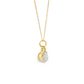 Oval Lab-Grown Diamond Solitaire Pendant Necklace in 10K Yellow Gold