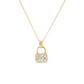 10K Yellow Gold East-West Radiant Lab Grown Diamond Necklace