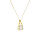 10K Yellow Gold East-West Radiant Lab Grown Diamond Necklace