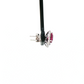 Oval Pink Tourmaline and Diamond Halo Earrings in 14K White Gold