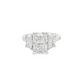 14K White Gold Radiant Lab Grown Diamond Three-Stone Ring (4 1/4 CTW)