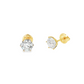2 CTW Round Lab Grown Diamond Stud Earrings in 14K Yellow Gold