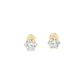 2 CTW Round Lab Grown Diamond Stud Earrings in 14K Yellow Gold