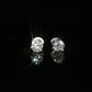 Martini Set Natural Diamond Stud Earrings in 14 Karat White Gold (2 CTW)
