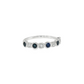 Sapphire and Diamond Milgrain Stackable Band in 14K White Gold