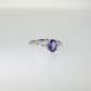 Oval Tanzanite and Diamond Accent Ring in Sterling Silver
