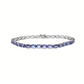 Oval Tanzanite Tennis Bracelet in Sterling Silver