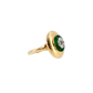 14K Yellow Gold Diamond and Emerald Dome Cocktail Ring