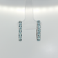 Sterling Silver Oval Aquamarine Hoop Earrings