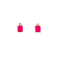 Emerald-Shape Ruby and Diamond Stud Earrings in Yellow Gold