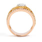 Robert Irwin Couture Mumtaz Jewel of the Palace Tri-Color Gold Filigree Fashion Ring
