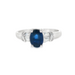 Oval Sapphire and Diamond Ring in 10K White Gold