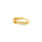 14K Yellow Gold Diamond Chain Link Band Ring
