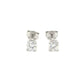 (9/10 CTW) 4 Prong Round Lab Grown Diamond Stud Earrings in Sterling Silver