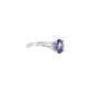 Oval Tanzanite and Diamond Accent Ring in Sterling Silver