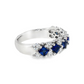 14K White Gold Sapphire and Diamond Ring