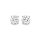 (9/10 CTW) 4 Prong Round Lab Grown Diamond Stud Earrings in Sterling Silver