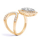 Couture Fiori Pear Avant-Garde Cocktail Ring