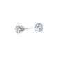 (9/10 CTW) 4 Prong Round Lab Grown Diamond Stud Earrings in Sterling Silver