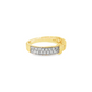 14K Yellow Gold Diamond Chain Link Band Ring