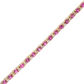 14K Yellow Gold Pink Sapphire and Diamond Tennis Bracelet