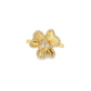 Diamond Floral Cocktail Ring in 14K Yellow Gold