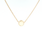 Bezel Set Round Opal Pendant Necklace in 14K Yellow Gold