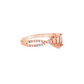 Oval Morganite and Diamond Ring in 10K Rose Gold