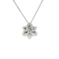 Sterling Silver Southern Magnolia Deep Blue Sapphire Pendant Necklace