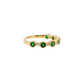 14K Yellow Gold Emerald and Diamond Stackable Ring