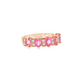 14K Rose Gold Vivid Pink Sapphire and Diamond Ring
