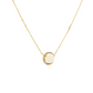 14K Yellow Gold Opal and Diamond Halo Necklace