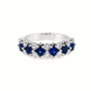 14K White Gold Sapphire and Diamond Ring