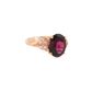 Oval Rhodolite and Diamond Ring in Rose Gold