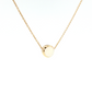 Bezel Set Round Opal Pendant Necklace in 14K Yellow Gold