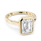 Noam Carver Emerald Lab Grown Diamond Bezel Solitaire Engagement Ring in 14K Yellow Gold (4 CT)