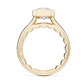 Noam Carver Emerald Lab Grown Diamond Bezel Solitaire Engagement Ring in 14K Yellow Gold (4 CT)
