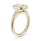 Noam Carver Emerald Lab Grown Diamond Bezel Solitaire Engagement Ring in 14K Yellow Gold (4 CT)