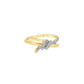 Diamond Knot Band Ring in 14K Yellow Gold