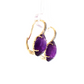 Amethyst and Diamond Drop Earrings in 14K Gold