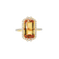 14K Yellow Gold Citrine and Diamond Cocktail Ring
