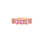 14K Rose Gold Vivid Pink Sapphire and Diamond Ring