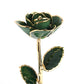 Dark Green 24K Gold Dipped Rose