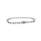Oval Aquamarine Tennis Bracelet in Sterling Silver